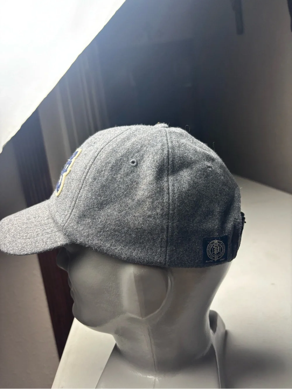 Polo Ralph Lauren Polo Football Hat Script Cap Wool Blend Baseball Strapback